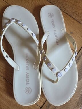 Tory Burch studded jelly flip flops thong sandals